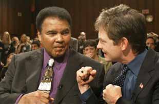Michael J Fox and Mohammad Ali.